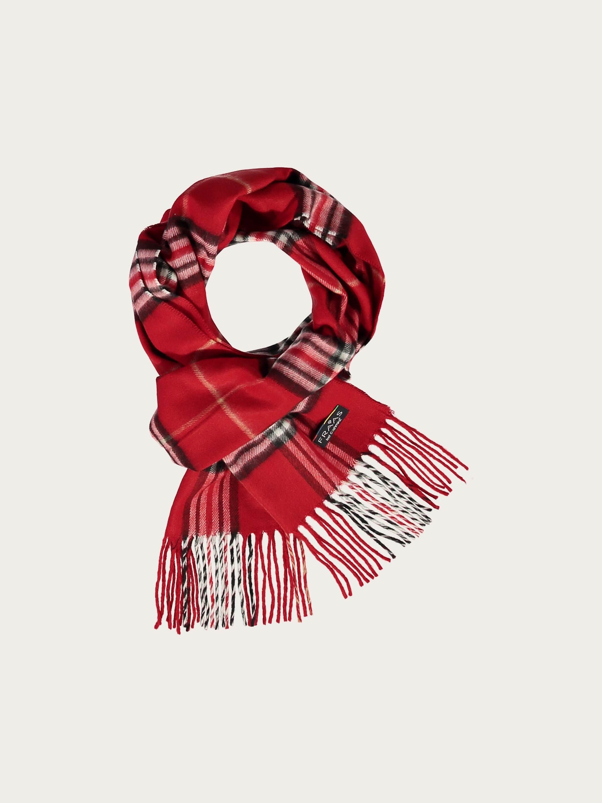 Schmaler Cashmink-Schal mit FRAAS Plaid Karo