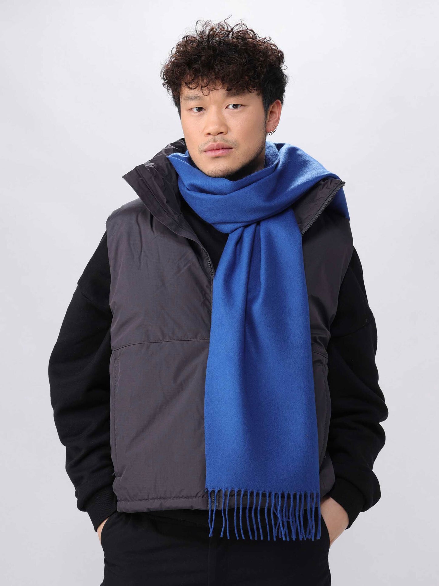 Cashmink-Schal mit Fransen