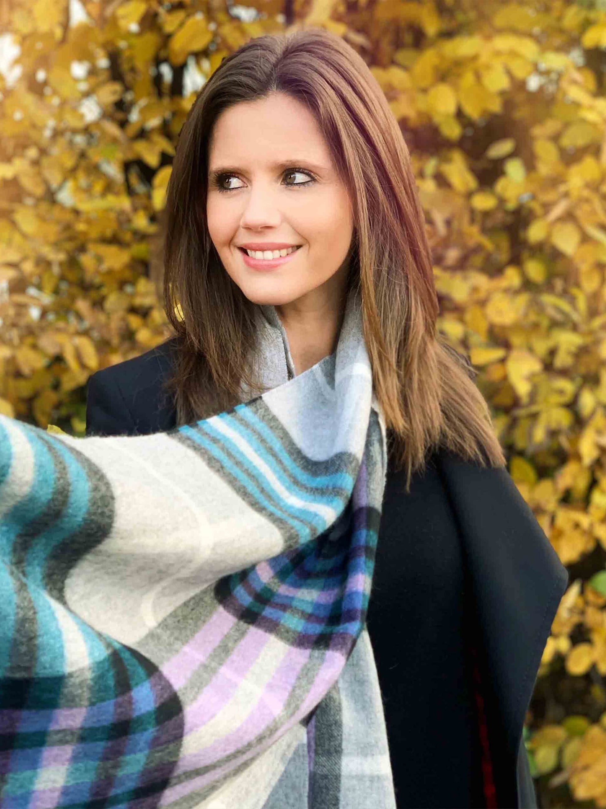 Kaschmir Schal mit FRAAS Plaid Karo