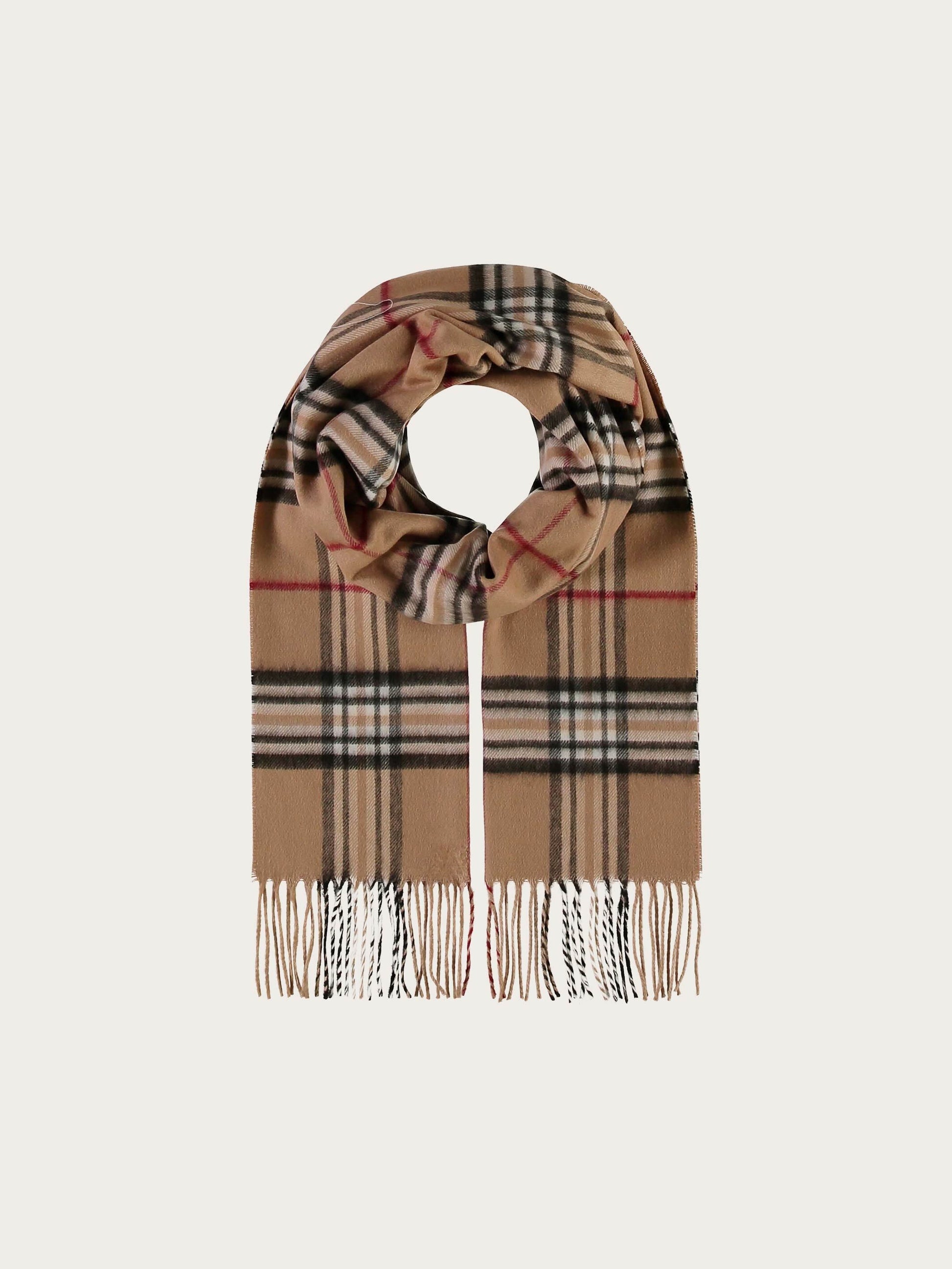 Schmaler Cashmink-Schal mit FRAAS Plaid Karo