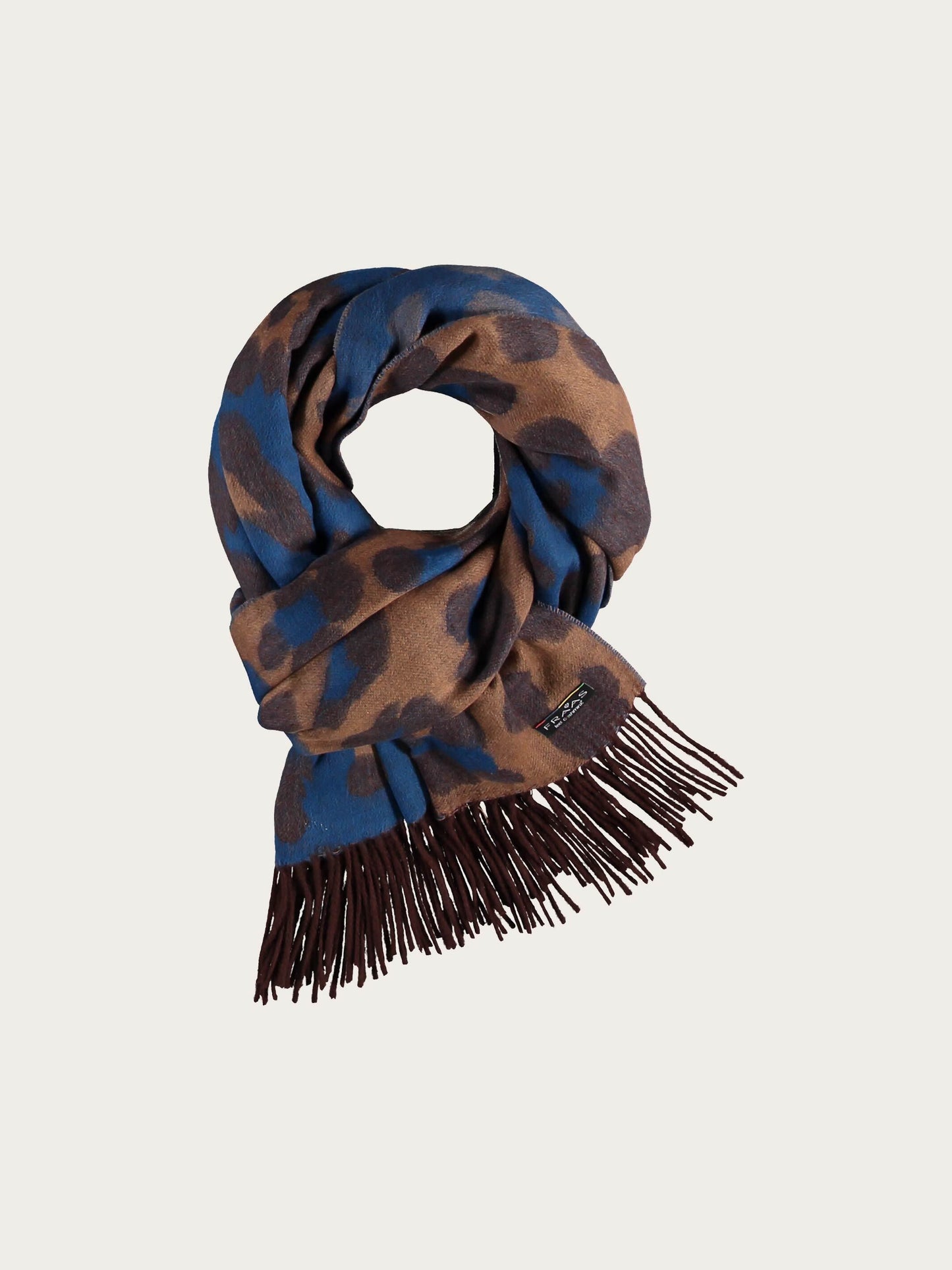 Zweifarbiger Cashmink-Schal mit Leo-Design