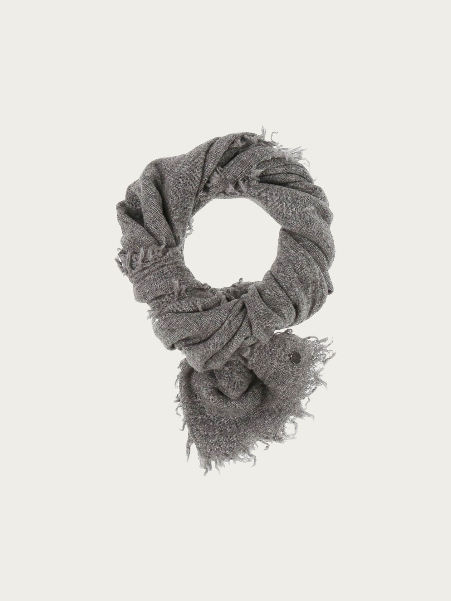 Einfarbige Wollstola mit Fransen