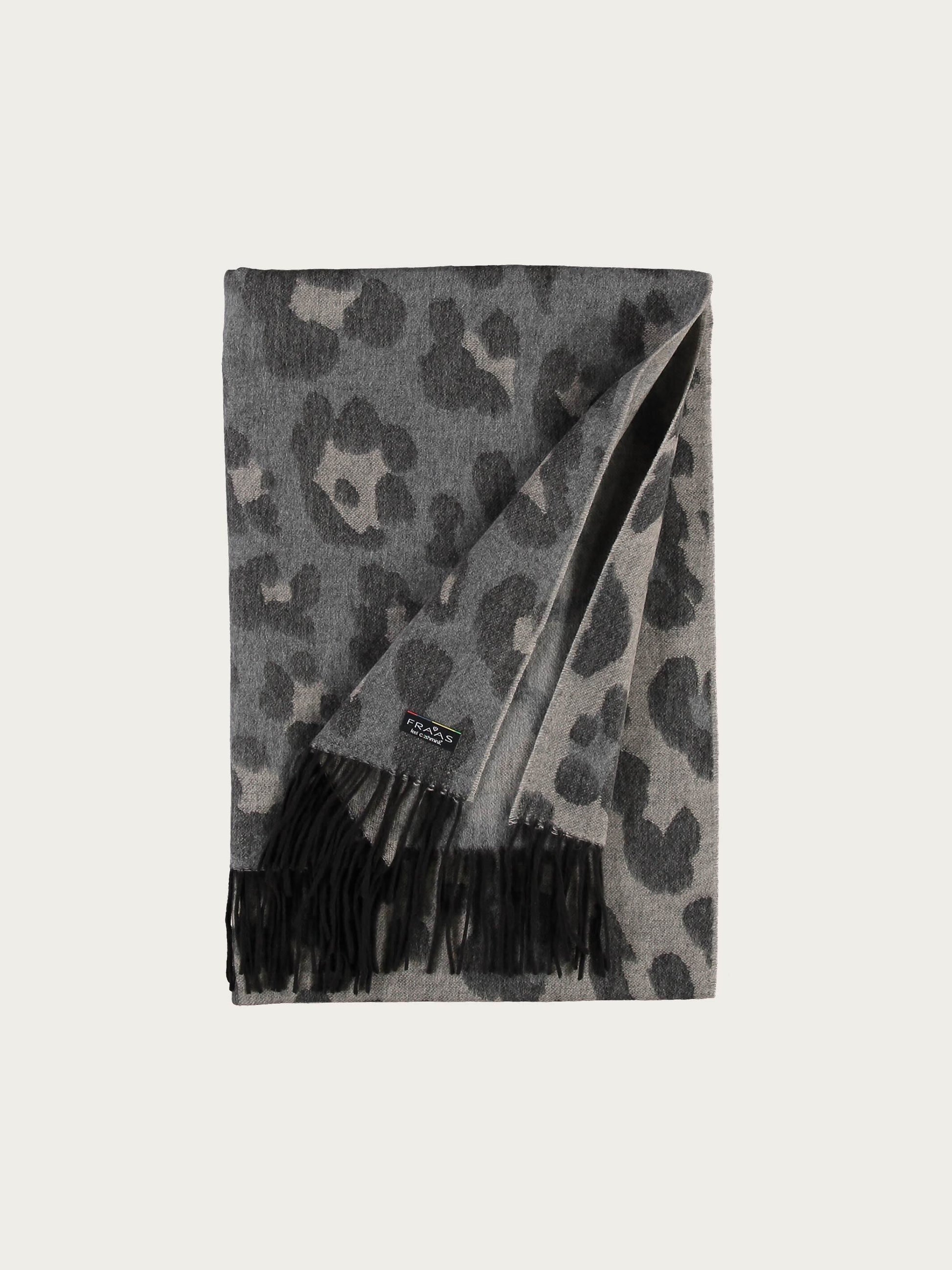 Zweifarbiger Cashmink-Schal mit Leo-Design