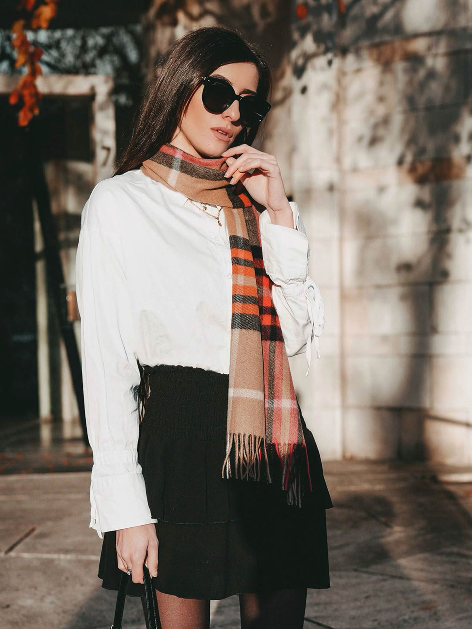 Kaschmir Schal mit FRAAS Plaid Karo