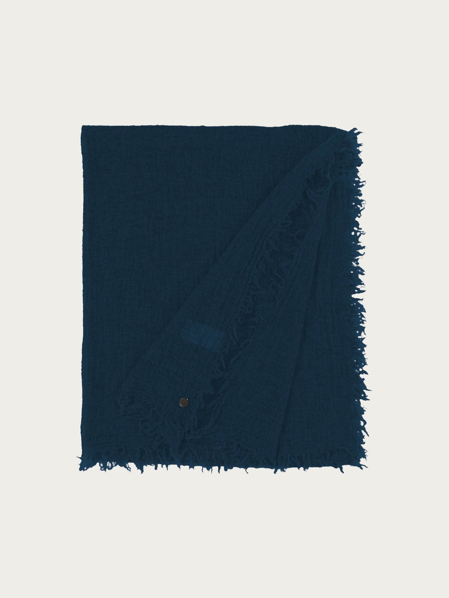 Einfarbige Wollstola mit Fransen