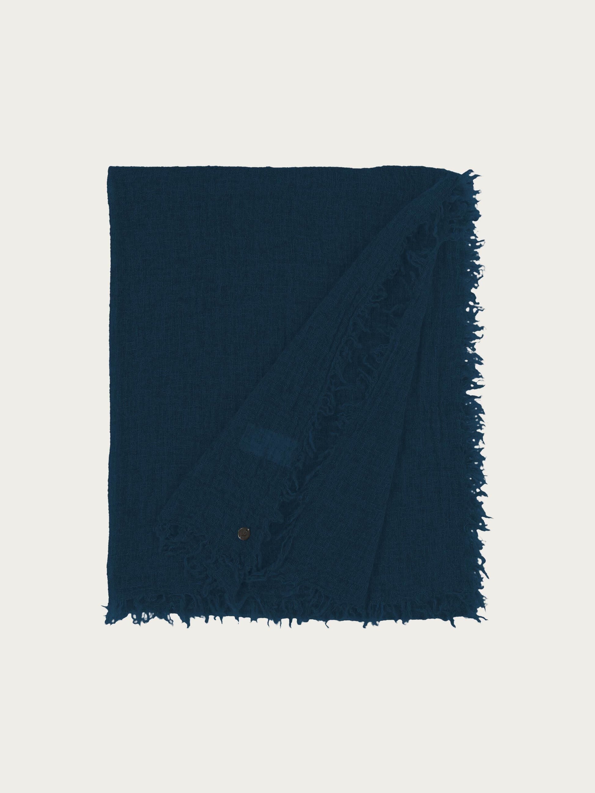 Einfarbige Wollstola mit Fransen