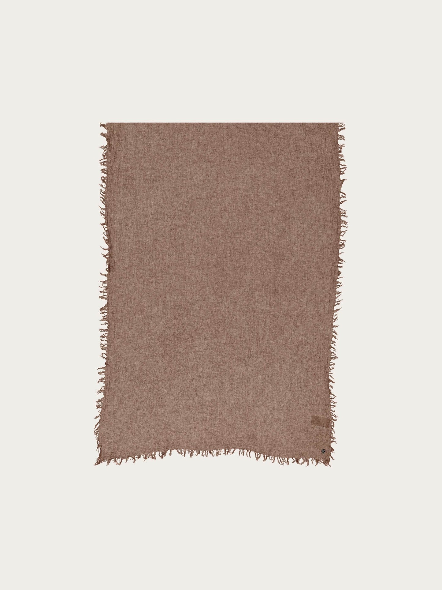 Einfarbige Wollstola mit Fransen