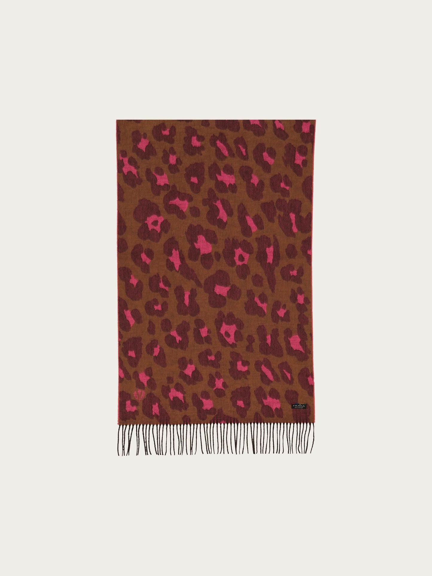 Zweifarbiger Cashmink-Schal mit Leo-Design