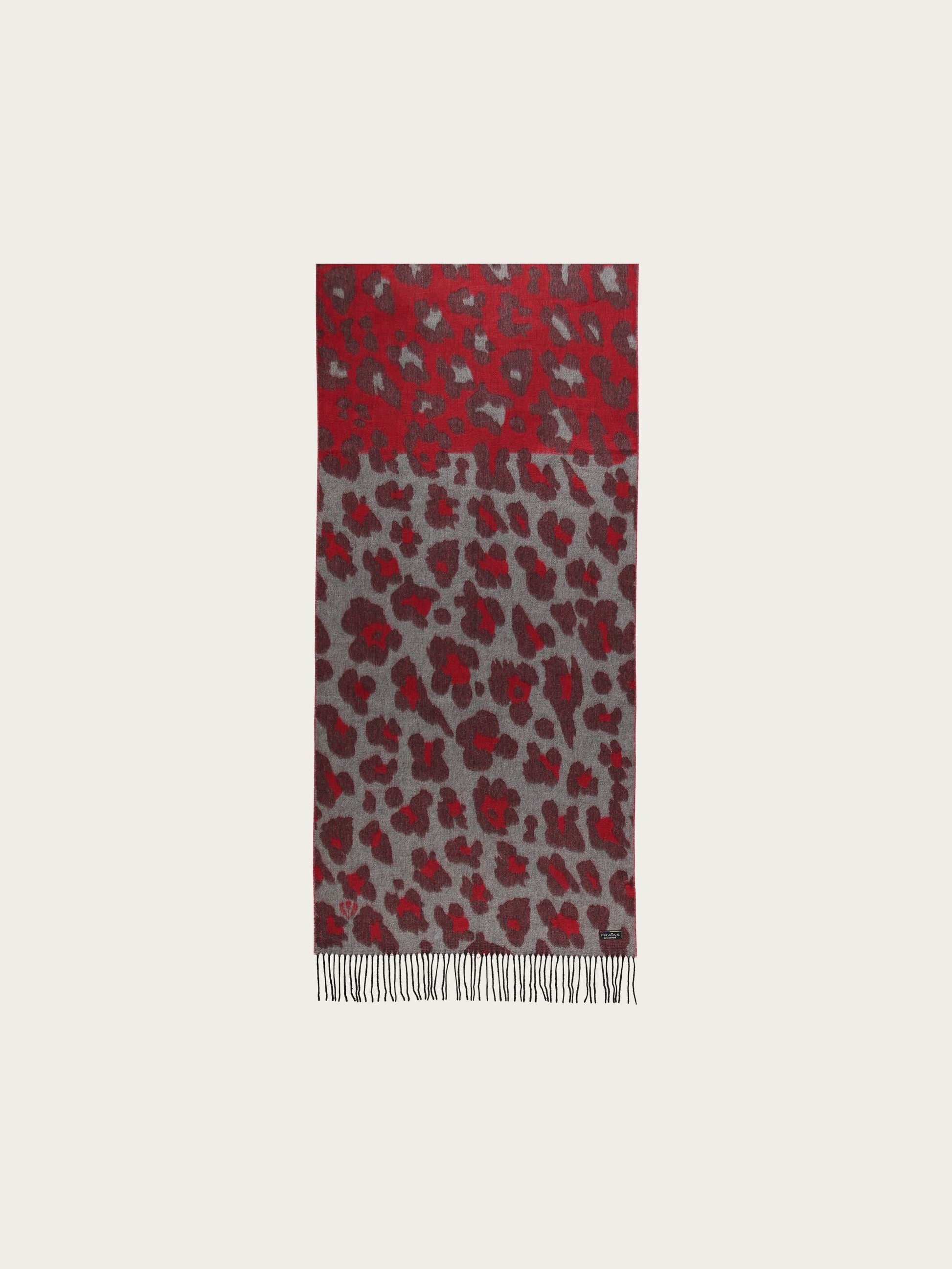 Zweifarbiger Cashmink-Schal mit Leo-Design