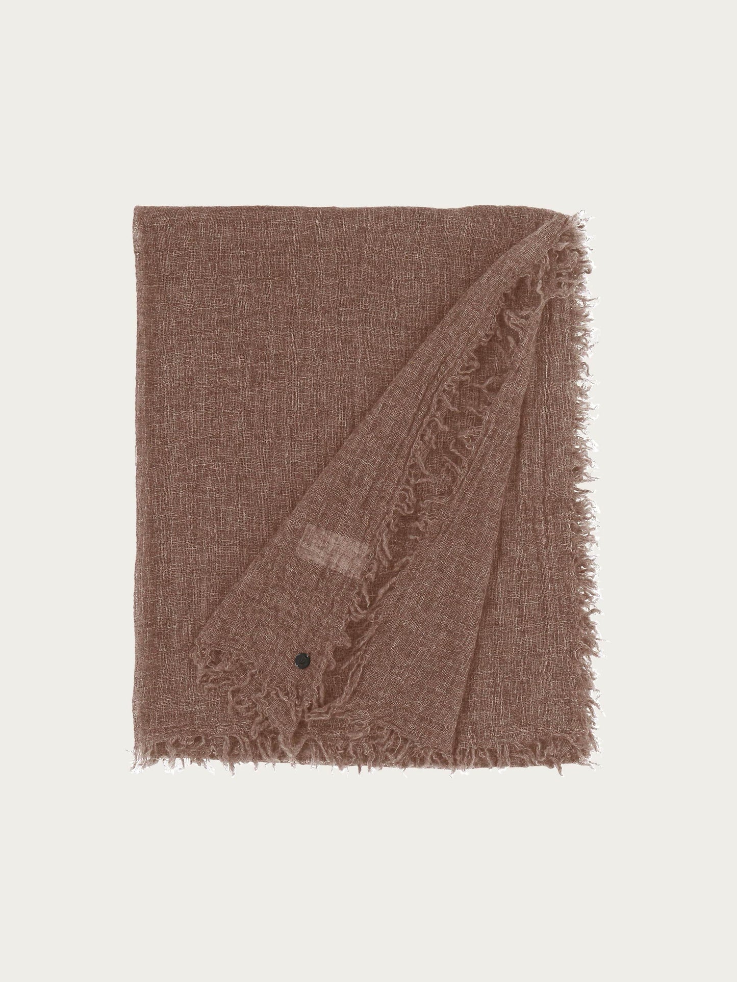 Einfarbige Wollstola mit Fransen