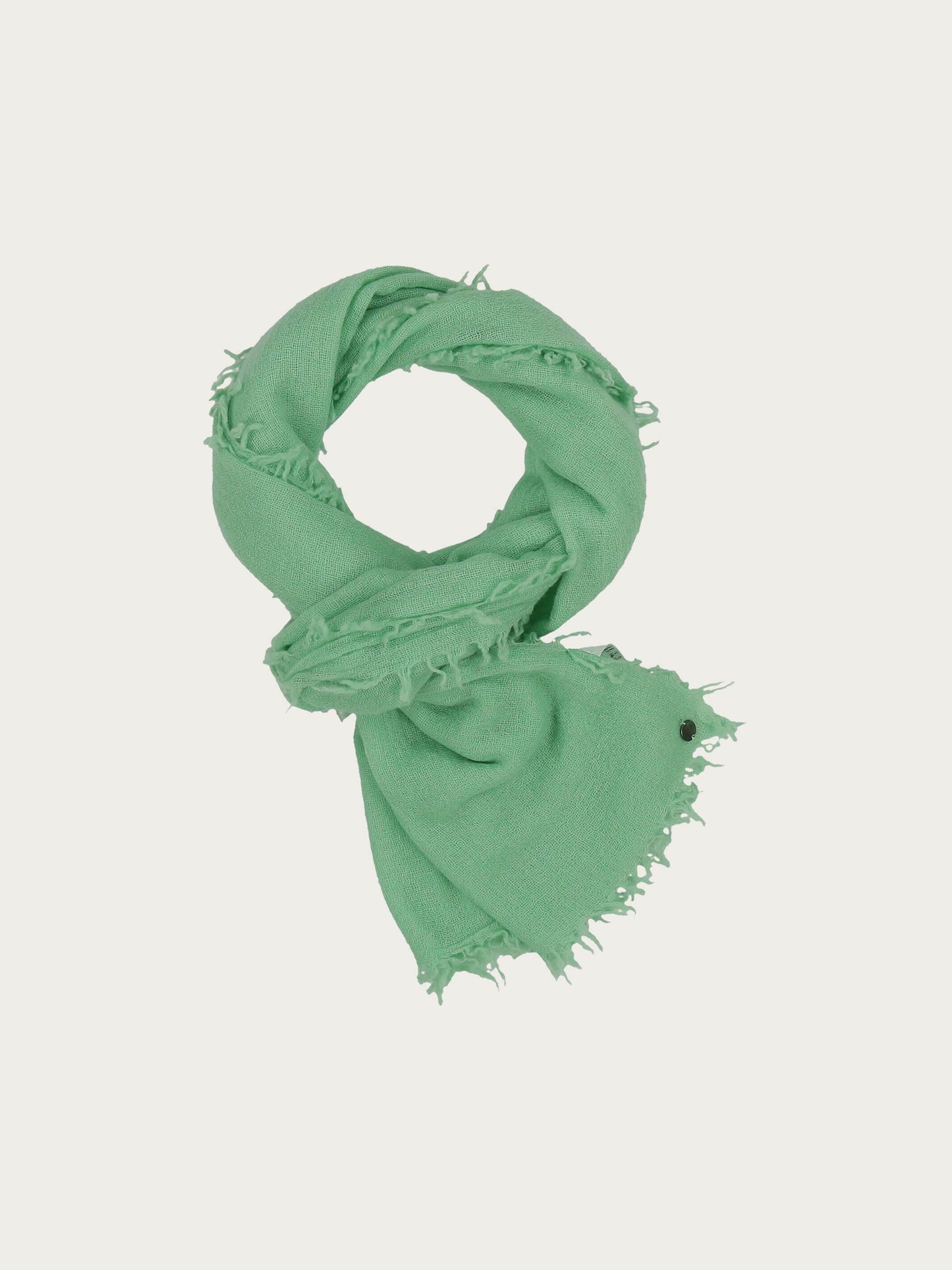 Einfarbige Wollstola mit Fransen