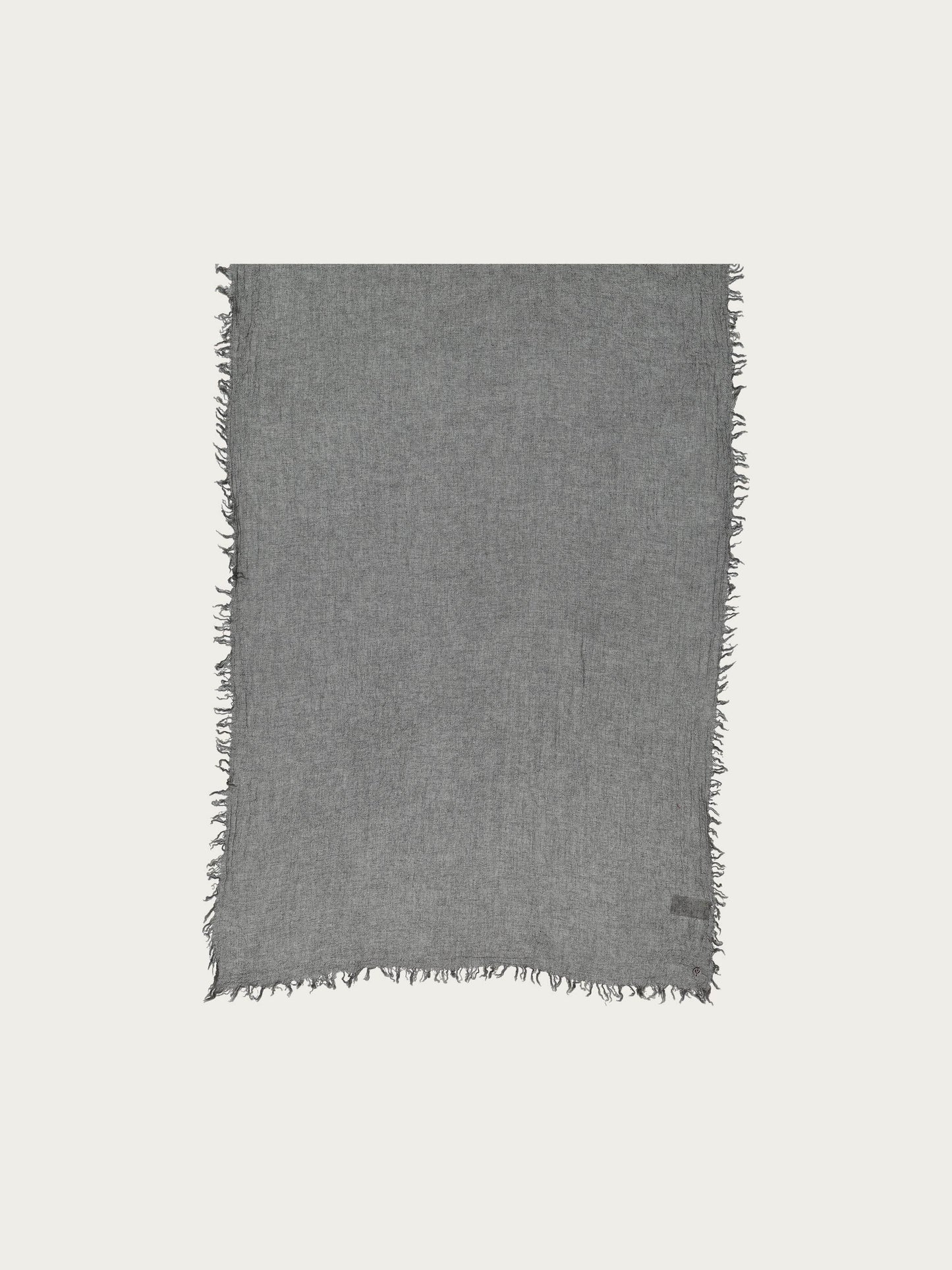 Einfarbige Wollstola mit Fransen