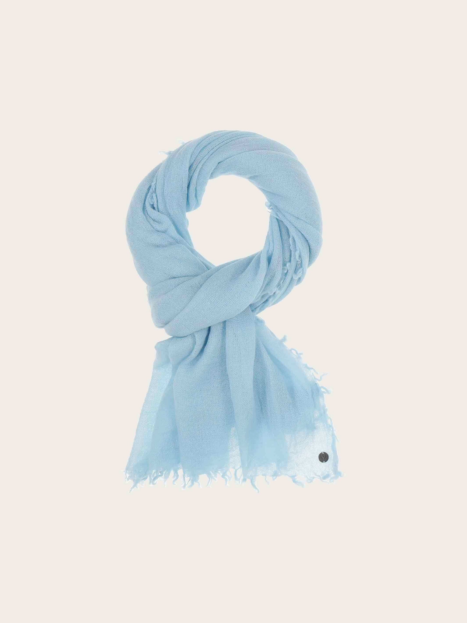 Einfarbige Wollstola mit Fransen