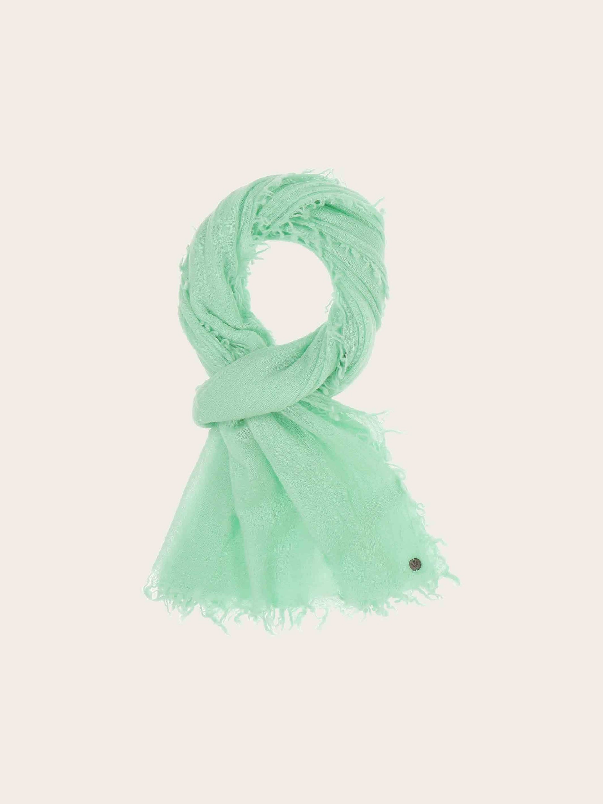 Einfarbige Wollstola mit Fransen