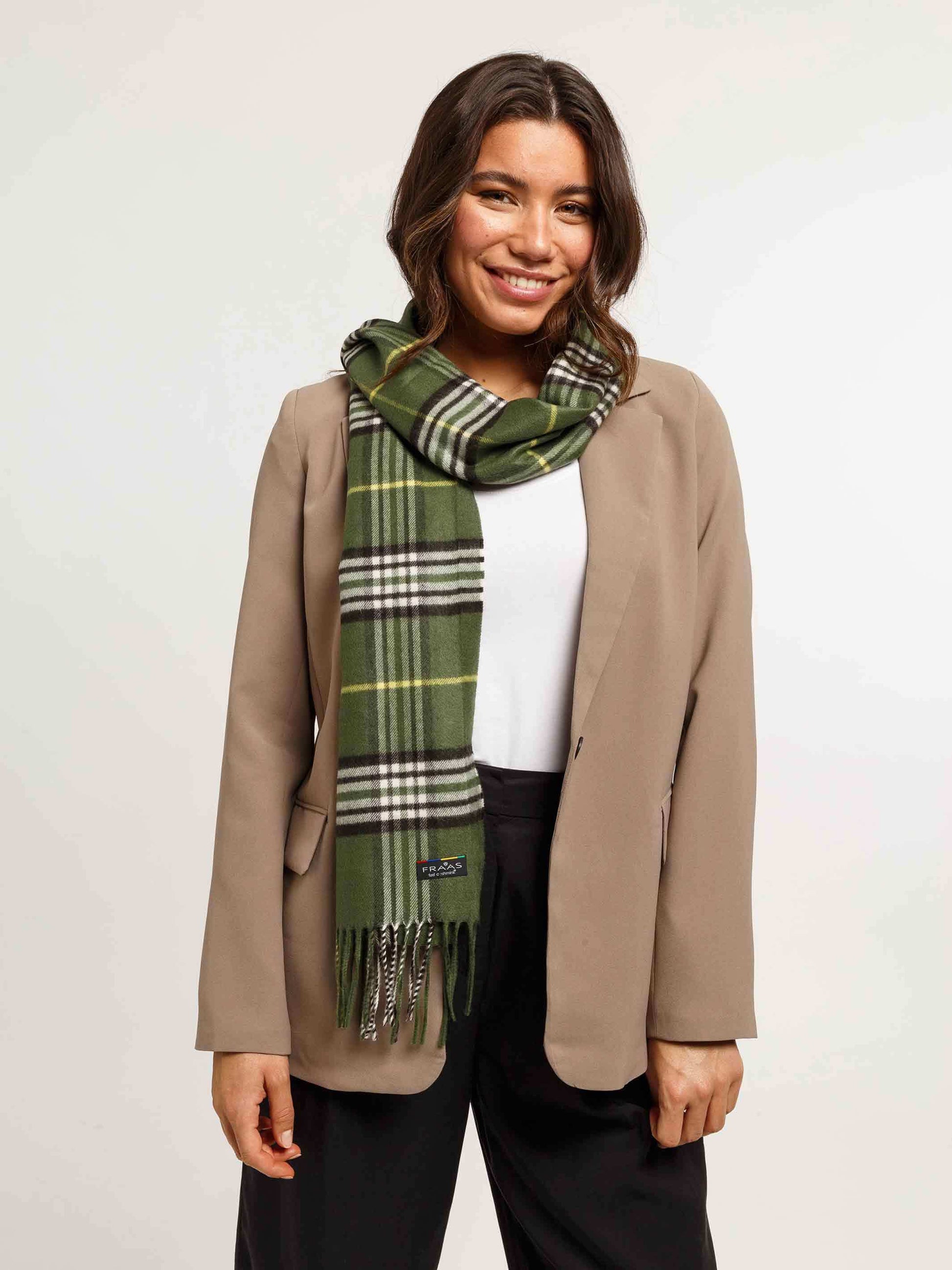 Schmaler Cashmink-Schal mit FRAAS Plaid Karo