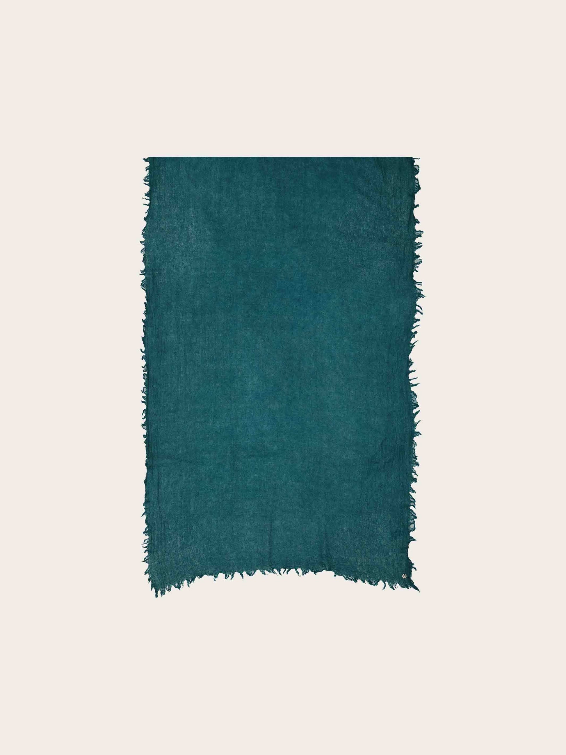 Einfarbige Wollstola mit Fransen