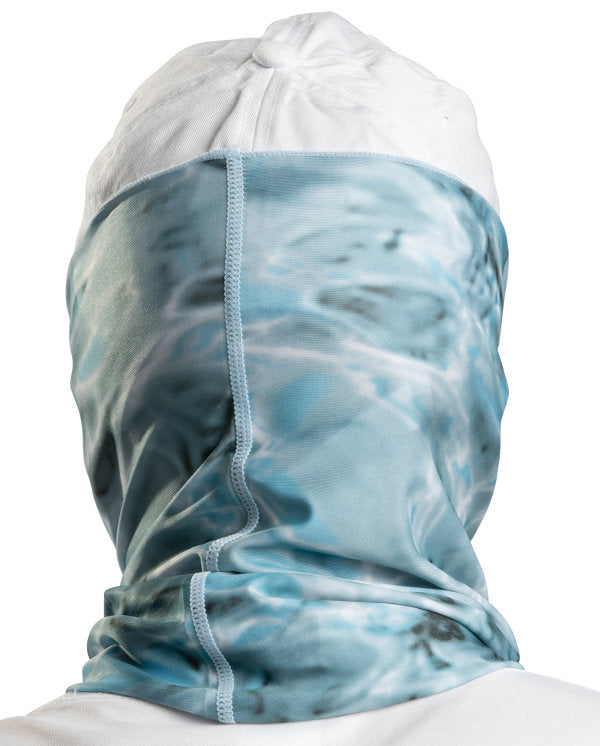 Aqua Design Mens Sun Protection Face Mask UPF 50+ Camo Tube, Aqua Sky