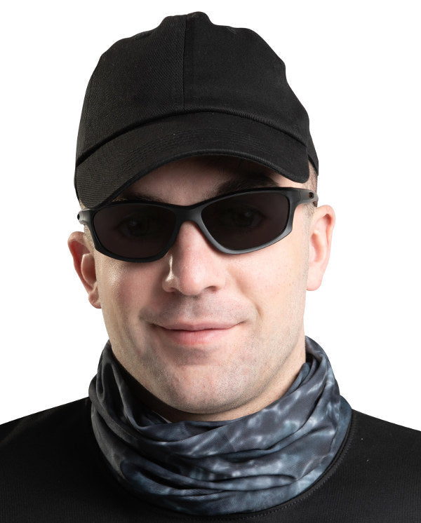 Aqua Design Mens Sun Protection Face Mask UPF50 Camo Tube, Black Water