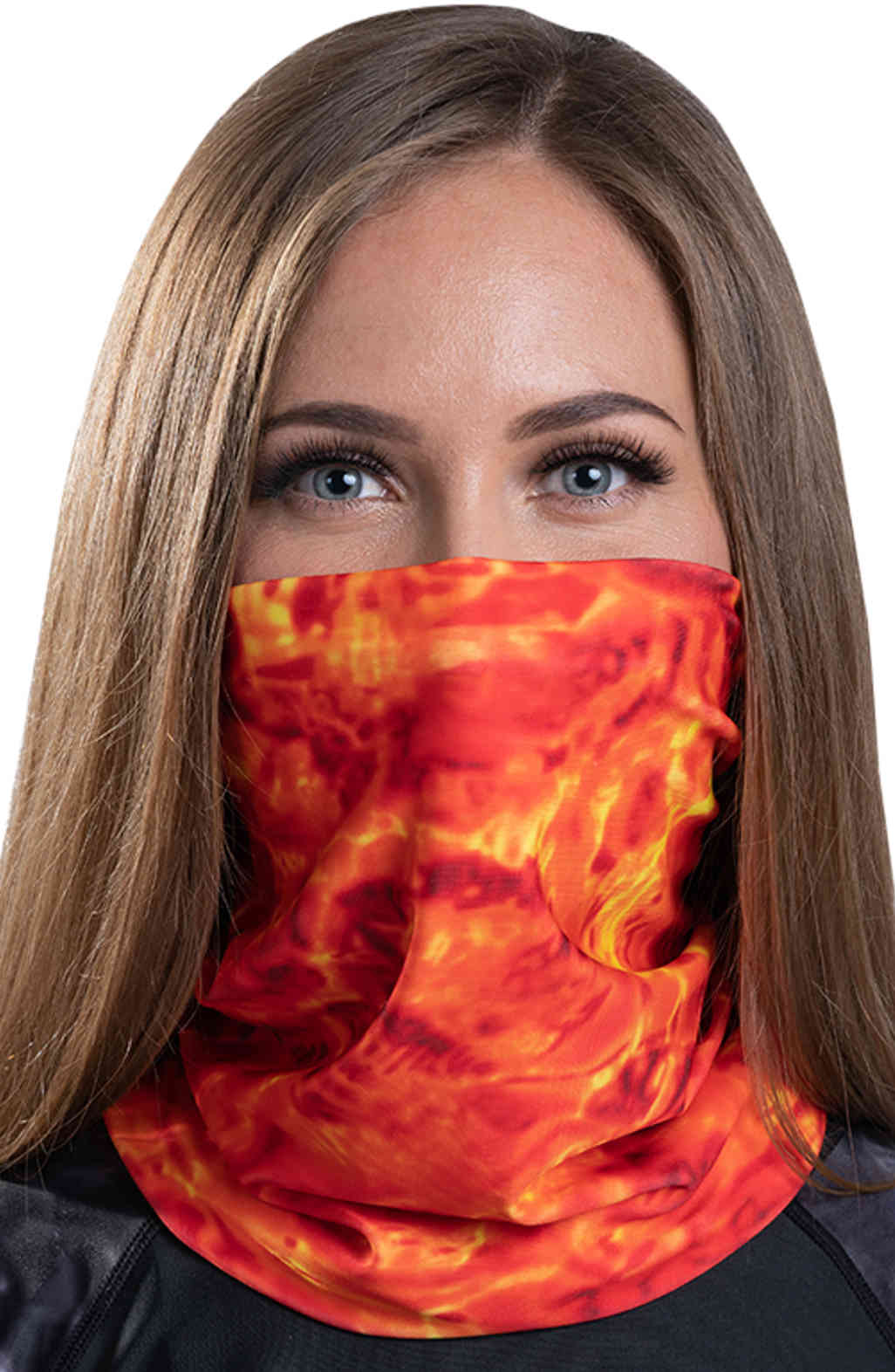 Aqua Design Womens SunTube Face Mask, UPF50+, Fishing Mask, Scarf, Liquid Lava