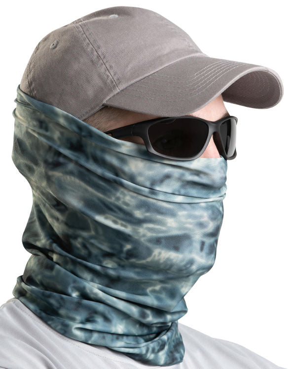 Aqua Design Mens Sun Protection Face Mask UPF 50+ Camo Tube, Misty Sky