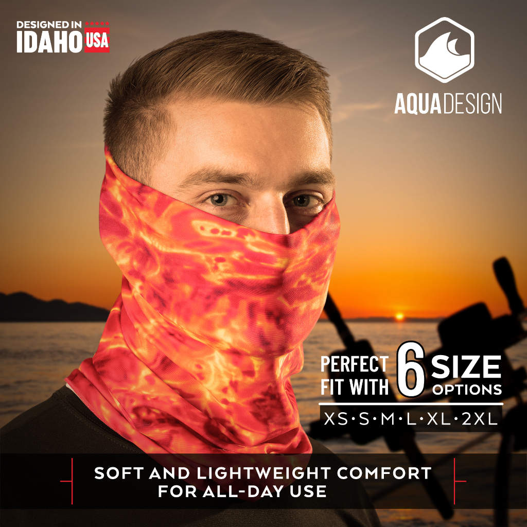 Mens Sun Protection Face Mask UPF 50+ Camo Tube Gaiter | Aqua Design