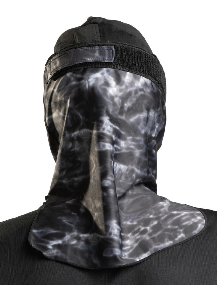 Adjustible Camouflage Face Mask Pro+ UPF 50+ | Aqua Design: Black Water