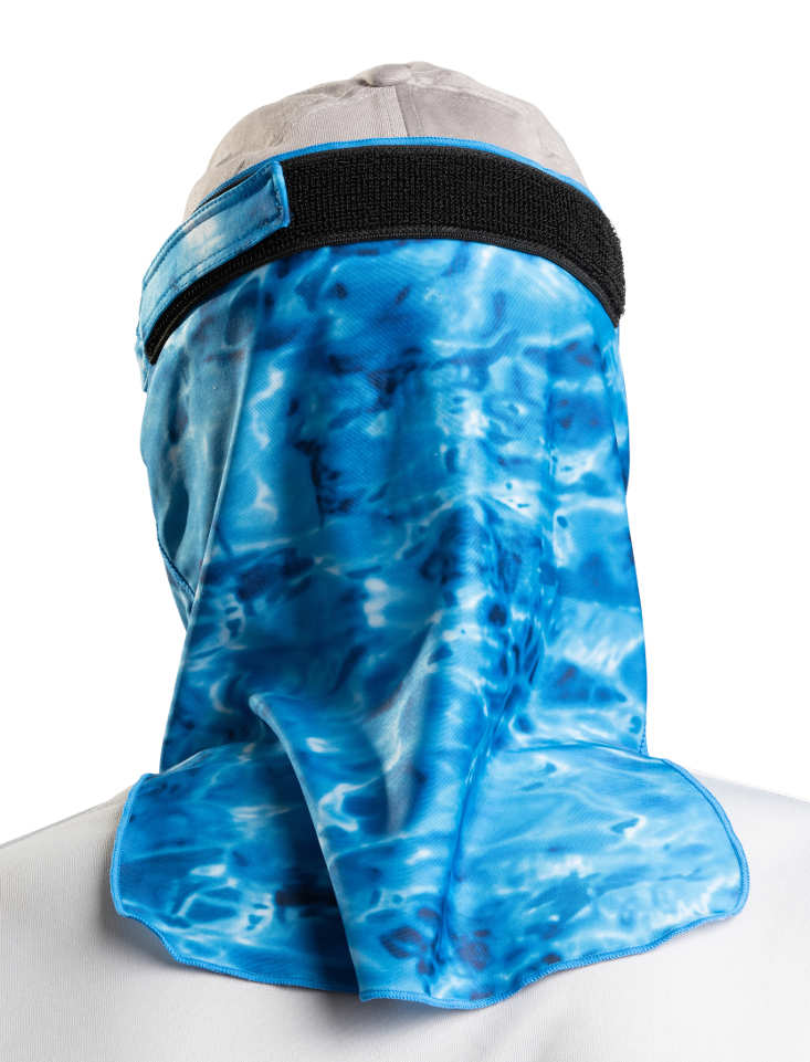 Adjustible Camouflage Face Mask Pro+ UPF 50+ | Aqua Design color Royal Ripple