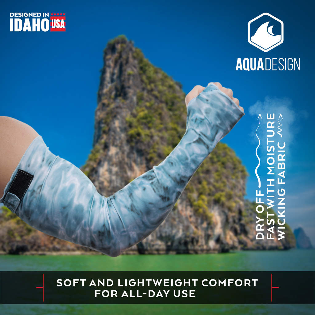 Mens Adjustable Arm Sleeves UV Sun Protection | Aqua Design