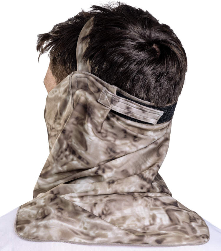 Aqua Design Mens UV Face Mask ProMax Sun Protection Vented, Pacific Sand