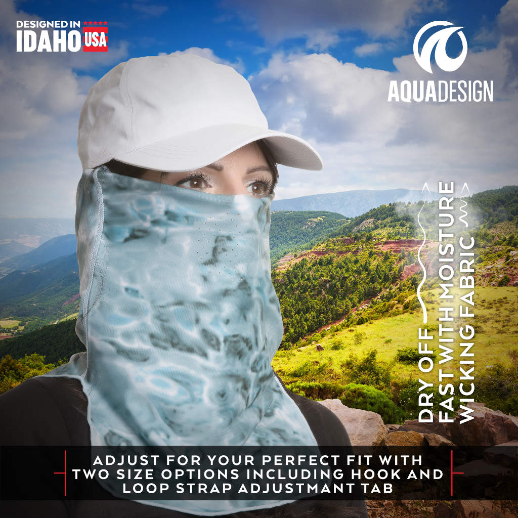 Womens ProMax UV Vented Adjustable Face Mask Gaiter | Aqua Design
