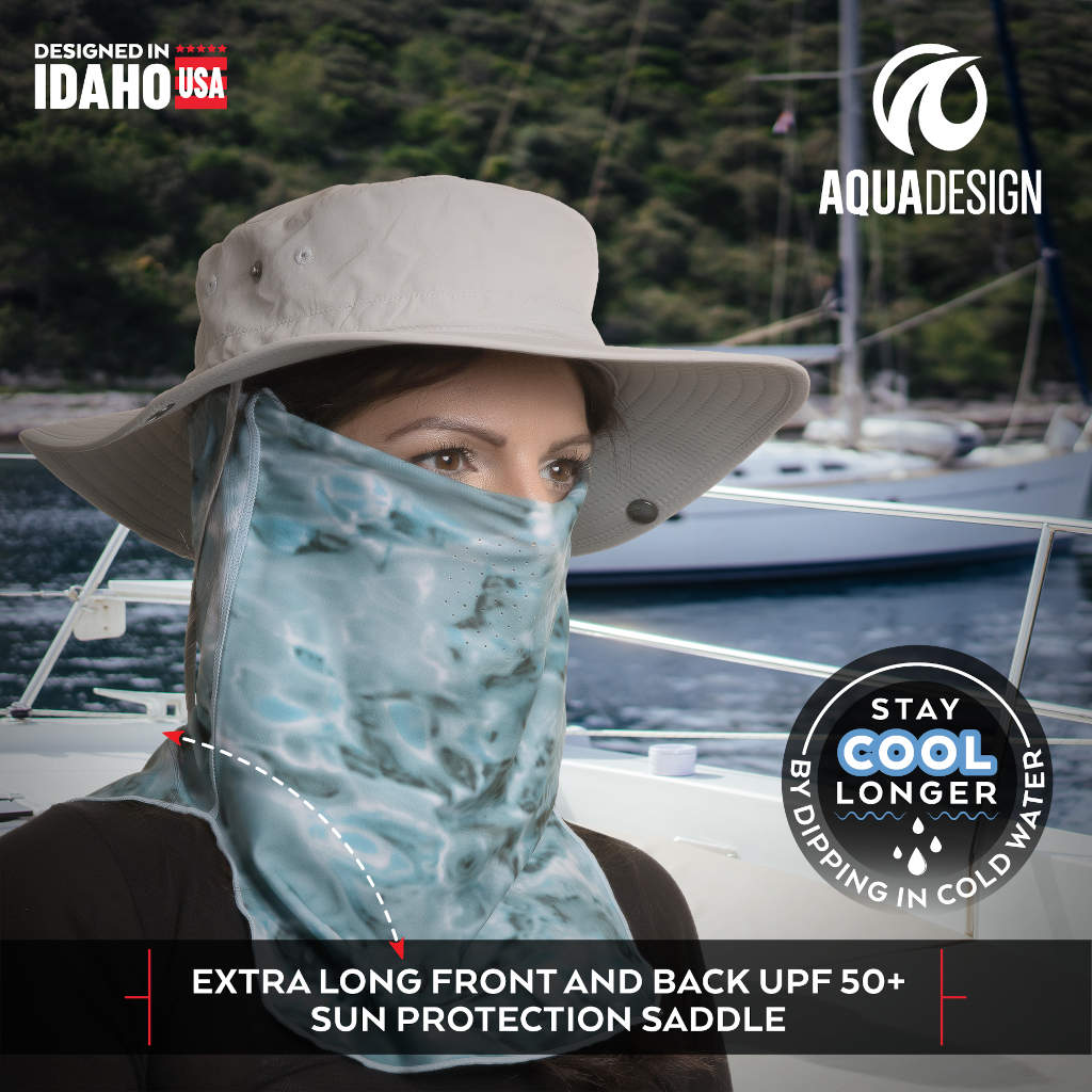 Womens ProMax UV Vented Adjustable Face Mask Gaiter | Aqua Design