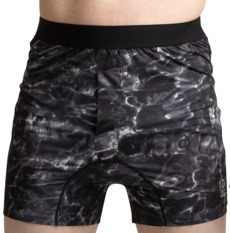 Aqua Design Mens Underwear Boxer Briefs, Black Water
