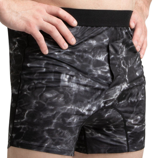 Aqua Design Mens Underwear Boxer Briefs, Black Water