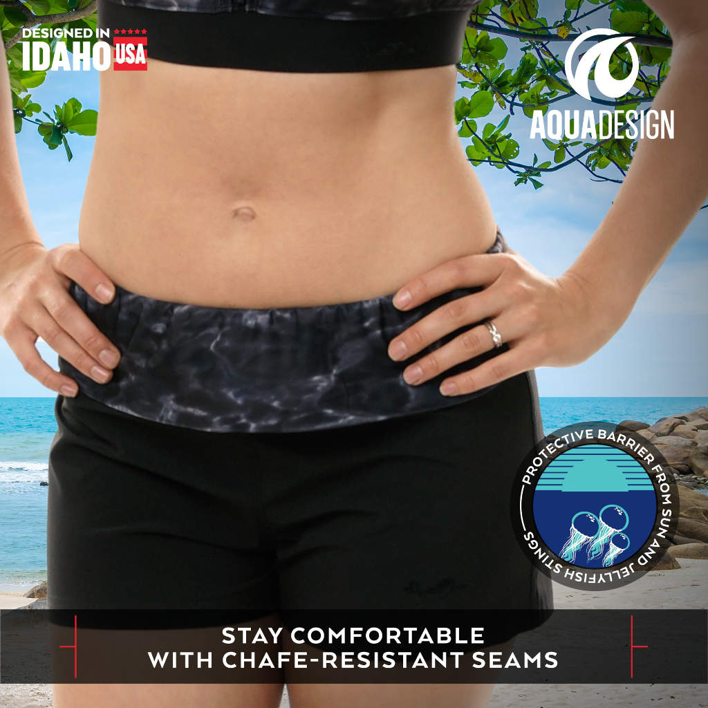 Womens Sports Swim Boy Shorts UV Sun Protected | Aqua Design