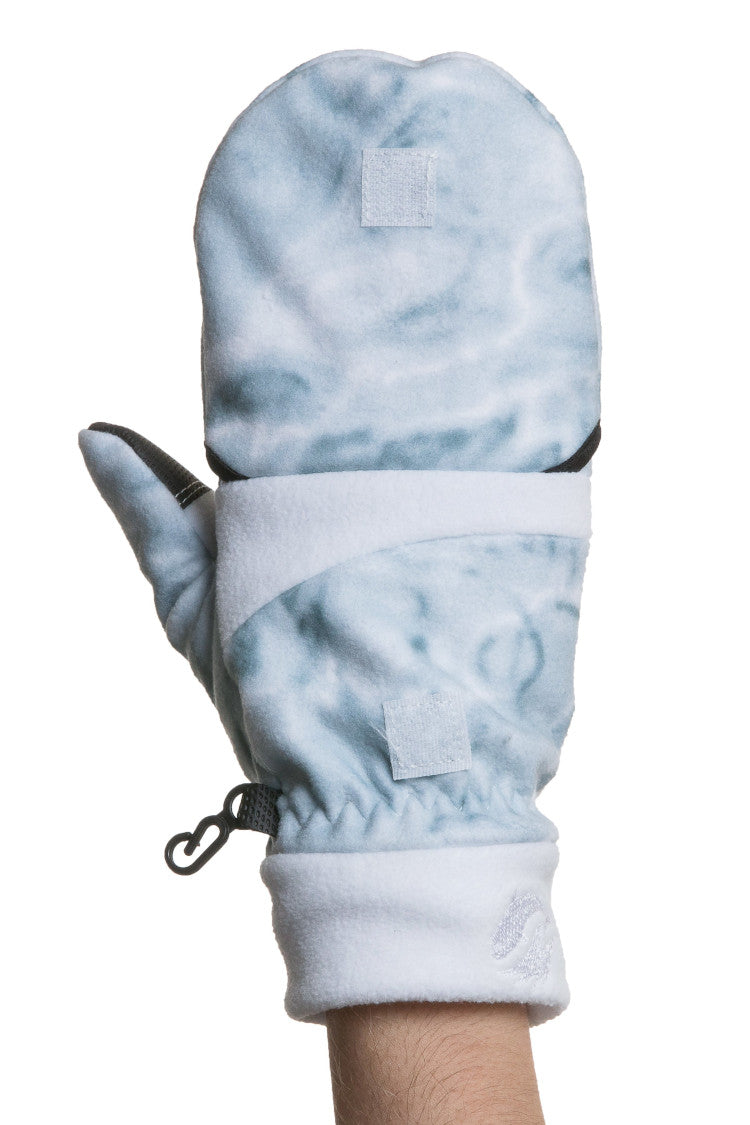 Aqua Design Womens Polar Fleece Fingerless Glove Mitten, Snow