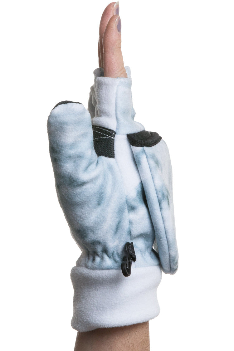 Aqua Design Womens Polar Fleece Glove Mitten, Snow