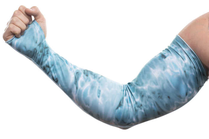 Aqua Design Mens Adjustable Arm Sleeves UV Sun Protection- Sun Sleeves Aqua Sky