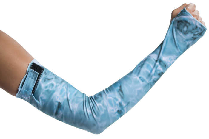 Aqua Design Womens Arm Hand UV Protection Long Sun Sleeves, Aqua Sky