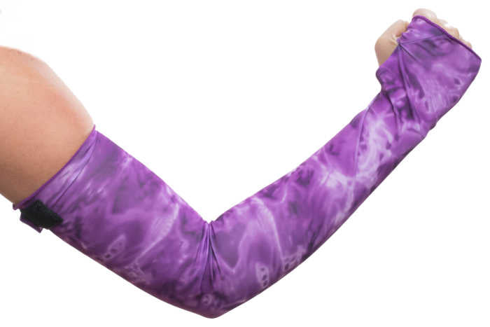 Aqua Design Womens Arm Hand UV Protection Long Sun Sleeves, Liquid Purple
