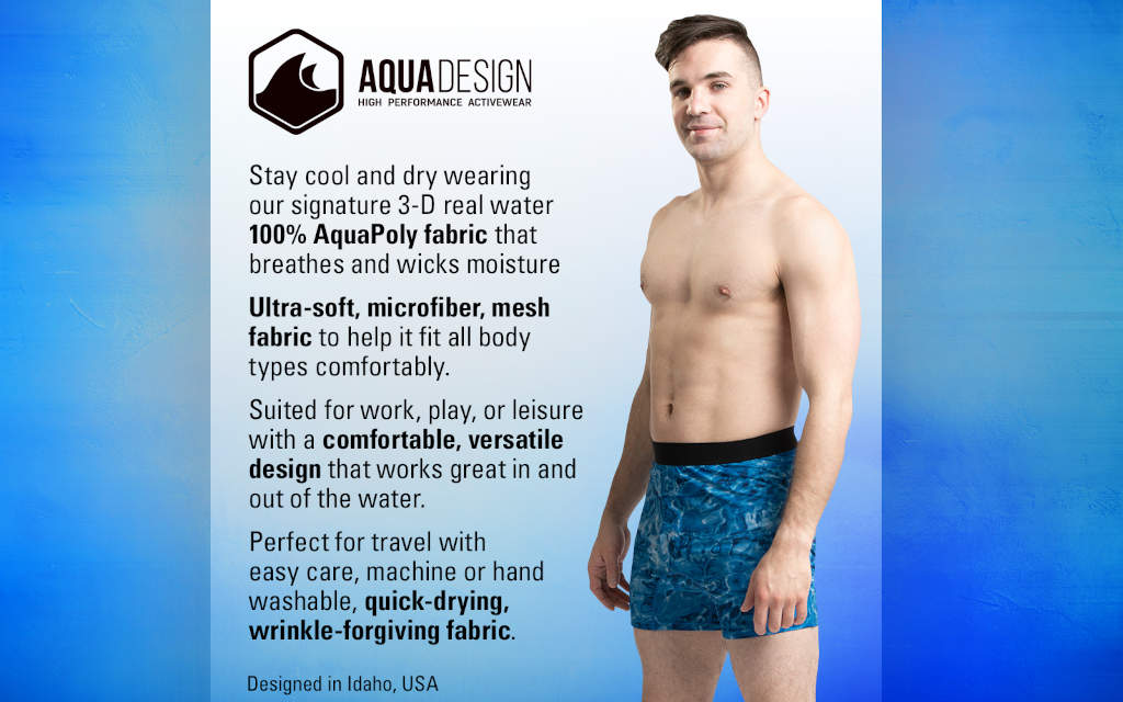 Aqua Design Mens Underwear Boxer Briefs, Royal Ripple