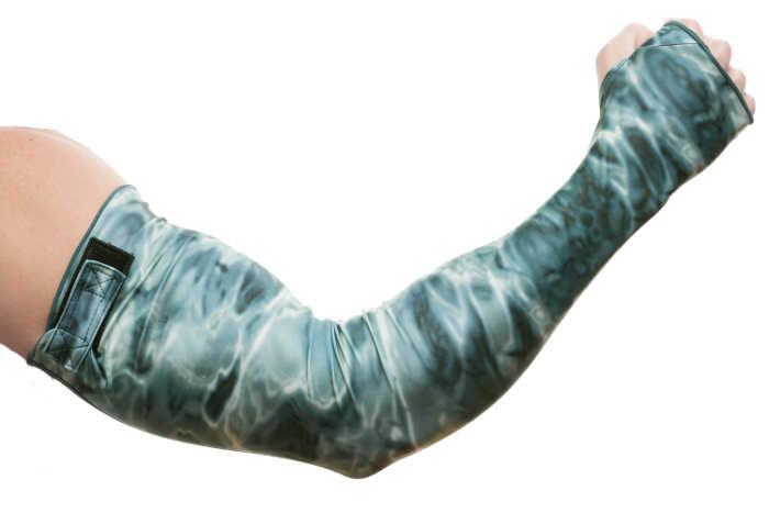 Aqua Design Mens Adjustable Arm Sleeves UV Sun Protection-Sun Sleeves Misty Sky