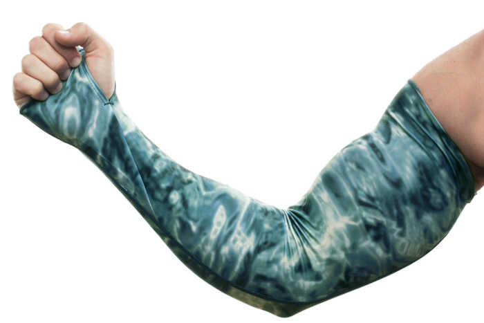 Aqua Design Mens Adjustable Arm Sleeves UV Sun Protection- Sun Sleeves Misty Sky