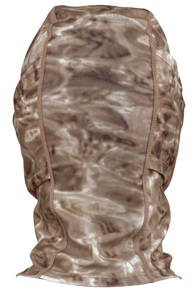 Aqua Design UPF 50+ Sun Protective Balaclava for Men, Size Adjustable Camo Face Mask , Pacific Sand