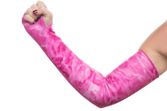 Aqua Design Womens Arm Hand Uv Protection Long Sun Sleeves, Pink Water