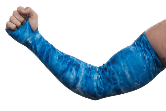 Aqua Design Mens Adjustable Arm Sleeves UV Sun Protection- Sun Sleeves Royal Ripple
