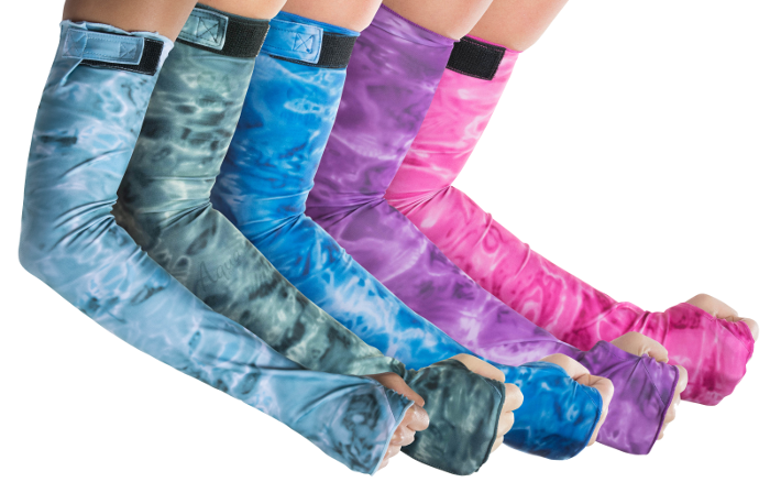 Aqua Design Womens Arm Hand Uv Protection Long Sun Sleeves