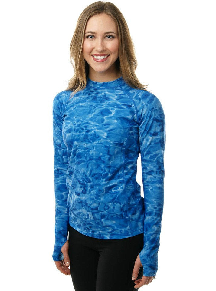 Beach Collection,Rash Guards,Sun Protection,Swimwear,Women's - Women's Long Sleeve UPF 50+ Sun Protection Rash Guard Surf Shirt Royal