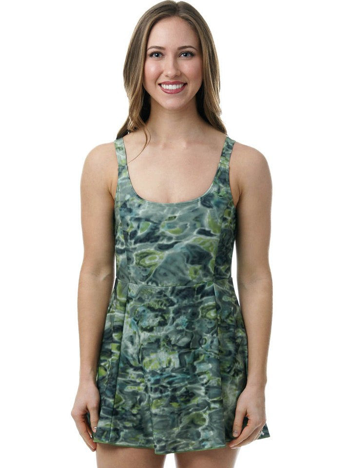 Beach Collection,Swimwear,Sun Protection,Women's - Camouflage Swim Dress